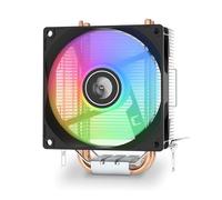 NONDK Radiador de Aire de RefrigeracióN por Doble Tubo de A200 Radiador de CPU Silencioso Multiplataforma Enfriador de CPU con Ventilador Silencioso RGB de 92 mm