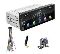 NONDK Radio Estéreo para Coche con Pantalla Táctil de 6,86 Pulgadas, Carplay Inalámbrico, Estéreo para Coche de un Solo DIN con Bluetooth, Android Auto, USB, AUX, RDS
