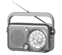 NONDK Radio Portátil de Banda Am/FM/SW, Reproductor de Música con Tarjeta TF y Reproducción de Disco U, Altavoz Inalámbrico Bluetooth 5.3 para Exteriores.