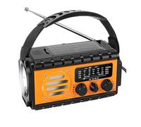 NONDK Radio Solar de Manivela Am/FM/SW/de 20000mAh, Banco de Energía con Carga USB, Linterna y Sonido SOS.