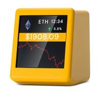 NONDK Rastreador de Criptomonedas con WiFi de 2,4 GHz y Visualizador de Precios. Se Pueden Intercambiar Libremente 300 Criptomonedas Principales para C.