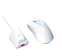 NONDK Ratón Gaming Inalámbrico Recargable Ratón Gaming Inalámbrico con Base de Carga Bluetooth 2.4G Doble Modo Retroiluminación Diseño Ergonómico Ratón de Juego B