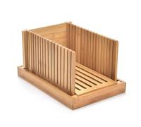NONDK Rebanadora de Pan de Madera de Bambú para Tabla de Cortar Tostadas de Pan, Máquina para Hacer Pan de Espesor Ajustable para Pasteles B
