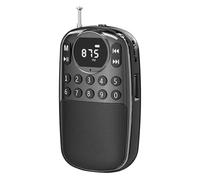NONDK Receptor Digital Portátil de Radio FM de Bolsillo con Pantalla HD, Altavoz Bluetooth, Reproductor de Música MP3 Inalámbrico, Compatible con Tarjeta TF B