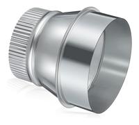 NONDK Reductor de Conducto de 5 A 4 Pulgadas, Adaptador de Conducto de Aire de Acero Galvanizado, Conector de Tubería Engarzada Redonda, Acoplamiento de Conexión.