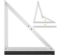 NONDK Regla Triangular Plegable de 24 Pulgadas para Carpintero, Herramienta de Construcción, Regla de Ángulo de Medición.