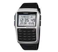 NONDK Reloj de Pulsera para Hombre con Correa de Acero Inoxidable Estilo Ordenador, Calculadora, Luz LED Multifuncional y Caja de Plástico.