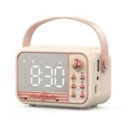 NONDK Reloj Despertador Bluetooth 5.0 Altavoz Soporte Tarjeta TF Disco U AUX 3D Balance de Sonido Difusión Tipo Reloj Despertador Altavoz B