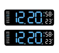 NONDK Reloj Electrónico Multifuncional Simple, Rectangular, con Fuente Grande, Despertador, Se Puede Colgar o Colocar de Pie B