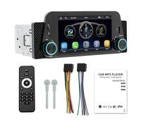NONDK Reproductor de Navegación MP5 para Coche de 1 DIN y 5 Pulgadas, Estéreo, Inteligente, Bluetooth, Interconexión Inalámbrica para Coche con Carplay y Android Auto