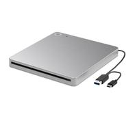 NONDK Reproductor de Unidades de DVD y CD Externos, Conexiones USB 3.0 y Type-C, Diseño de Ranura Ultra Slim para una Fácil Portabilidad