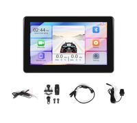 NONDK Reproductor Multimedia Android Auto para Motocicleta con DVR de 7 Pulgadas, Pantalla Inalámbrica CarPlay, Cámara de Tablero, Monitor de Navegación, Cámara Frontal y Trasera.
