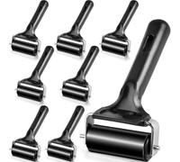 NONDK Rodillo Brayer de 8 Piezas, Rodillos Brayer de Goma para Manualidades, Rodillo de Vinilo, Pincel para Pegar, Imprimir, Entintar, Herramienta de Pintura