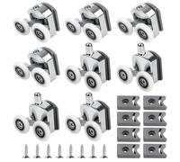 NONDK Rodillos Curvos para Puerta de Ducha, 8 Piezas, Rodillos para Puerta de Vidrio de Ducha, Ruedas de Repuesto para Puerta de Ducha, para BañO Curvo