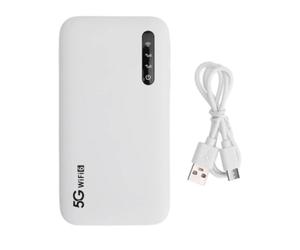 NONDK Router Móvil 5G WiFi 6 de 5000 MAh, Portátil, Compatible con 16 Dispositivos, Ranura para Tarjeta SIM, para Teléfono, Tableta y Punto de Acceso de Viaje.