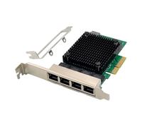 NONDK RTL8125B Tarjeta De-Red 2.5G PCIe X4 Adaptador de Servidor Ethernet Gigabit Cuádruple 4 Puertos PCIe RJ45 LAN 10/100/1000/2500Mbps