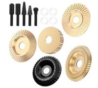 NONDK Rueda de Tallado Rueda de Pulido Carpintería 14 Piezas Disco de Lijado Múltiple Herramienta de Conformado de Madera Disco Abrasivo Diámetro Interior de 22 Mm