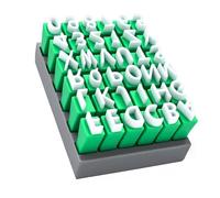 NONDK Sellos de Arcilla para Alfabeto y Números, Accesorios para Moldes de Alfabeto Hechos A Mano, 36 Piezas de Sellos de Letras para Arcilla con Caja de Almacenamiento