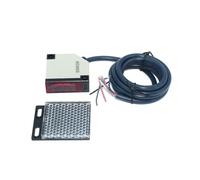 NONDK Sensor de Barrera de Luz Reflectante Cuadrado DC12-24V E3JK-R4M1 Interruptor Fotoeléctrico Reflectante