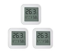 NONDK Sensor de Humedad y Temperatura Tuya Zigbee con Pantalla LCD Monitor de Aplicación Inteligente en Tiempo Real de Forma Remota para/Home 3 Piezas