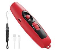 NONDK Silbato Electrónico con Carga USB, para Árbitro Entrenadores, Juego de Deporte Al Aire Libre Silbato de Camping con Cordón Rojo