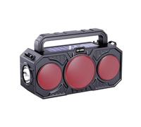 NONDK Solar con Radio FM y Altavoz Bluetooth Inalámbrico TF USB para Emergencias Al Aire Libre y Camping B.
