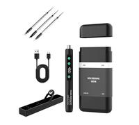 NONDK Soldador Eléctrico Digital USB de 5V con Soporte, Juego de Soldador Mini Portátil Tipo C, Herramientas de Soldadura Ajustables de 180-450°C.