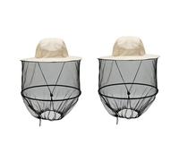 NONDK Sombrero Beige de Red de Pesca para Exteriores, Adecuado para Pescar, Acampar y Otras Actividades