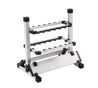 NONDK Soporte de Aluminio para CañAs de Pescar, Estante de Almacenamiento para CañAs de Pescar, Capacidad de 12 Piezas, Herramientas para CañAs de Pescar