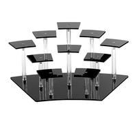 NONDK Soporte de ExhibicióN de AcríLico de 10 Niveles, Soporte de ExhibicióN Vertical de AcríLico, Soporte de Perfume, Estante de ExhibicióN Vertical, Soportes Multinivel