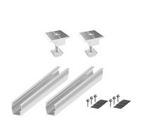 NONDK Soporte de Montaje en Panel Solar Rieles Abrazadera MóDulo de FijacióN Montaje Montaje Suministros de EnergíA Solar Fotovoltaica Techo Trapezoidal 35 Mm