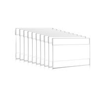 NONDK Soporte de Pared para Letreros Acrílicos de 4 X 6 Pulgadas, de Pared Transparente con Cinta Adhesiva de Doble Cara para Oficina, Hogar, Paquete de 10