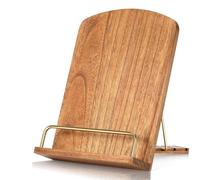 NONDK Soporte para Cocina Ajustable de Madera Sólida para Recetas Soporte para Libros de Cocina para Encimera de Cocina