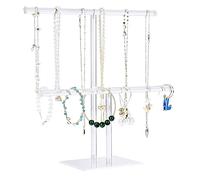 NONDK Soporte para Joyas, Soporte para Collar, Soporte para ExhibicióN de Joyas, Organizador para Colgar Collares y Pulseras, Soporte de Torre Transparente