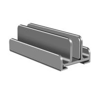 NONDK Soporte para Portátil con Ranuras, de Aleación de Aluminio y Silicona, para Ordenador, Tableta y Teléfono.
