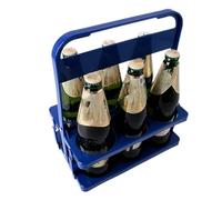 NONDK Soporte Plegable para de Cerveza con 6 Orificios, Estante para Almacenamiento de Vino de Uso Portátil con Asa, Contenedor para Bebidas en Barra