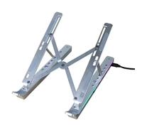 NONDK Soporte Plegable para Portátil 4 en 1, USB RGB, Base de Aleación de Aluminio para Portátil B