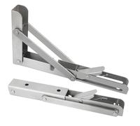 NONDK Soporte Triangular Plegable Ajustable de 10" para Montaje en Pared, Resistente, para Banco, Mesa, Estante, Muebles, Herrajes.