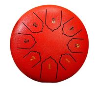 NONDK Tambor de Lluvia con Sonido de 8 Tonos de 6 Pulgadas, Tambor de Lluvia para Exteriores, Instrumento de Percusión, Meditación de Yoga, Exclusivo Rojo