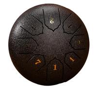 NONDK Tambor de Lluvia con Sonido de 8 Tonos de 6 Pulgadas, Tambor de Lluvia para Exteriores, Instrumento de Percusión, Meditación de Yoga, Exclusivo Negro