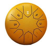 NONDK Tambor de Lluvia con Sonido de 8 Tonos de 6 Pulgadas, Tambor de Lluvia para Exteriores, Instrumento de Percusión, Meditación de Yoga, Exclusivo Dorado