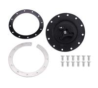 NONDK Tapa de Tanque de Combustible Modificada Universal para Automóvil, Tapa de Sellado de Recipiente de Aceite de Celda Incorporada con 12 Pernos de Plástico