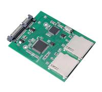NONDK Tarjeta Adaptadora de Disco Duro Dual SD A SATA (Convertidor SATA Serie de 7+15 Pines)