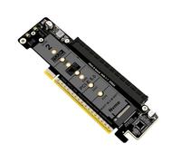 NONDK Tarjeta Adaptadora de Expansión PCIe X16 A X8+X4+X4. Tarjeta Divisora Adaptadora M.2 NVMEx2 Que Soporta SSD 2280/2260/2242/2230.