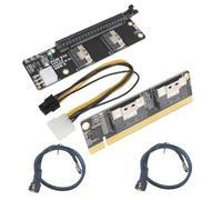 NONDK Tarjeta de Expansión PCI-e 4.0 16 X A SlimSAS 8i X2 de 2 Puertos A PCIe 4.0 X16 Tarjeta Adaptadora de GPU para Tarjeta Gráfica SFF8654 de SlimSAS 8i X2