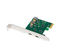 NONDK Tarjeta de Expansión PCI-e de 2 Puertos Tipo C, Tarjeta Adaptadora de 2x5 Gbps, Tarjeta de Expansión PCIe USB 3.2 Gen1 Autoalimentada