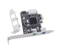 NONDK Tarjeta de Expansión PCIe A PS/2 para Teclado y Ratón, Adaptador PCI-Ex1 A 2 Puertos PS/2, Tarjeta USB 2.0 con Chip MCS9990CV para PC