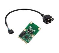 NONDK Tarjeta de Red de Servidor Mini PCI-e A Gigabit Ethernet, Adaptador de Red LAN Gigabit Ethernet RJ45 de 1000 Mbps, Pin Curvo.