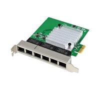 NONDK Tarjeta de Red Gigabit Ethernet, Tarjeta LAN, Adaptador de Red PCIe X1 de 6 Puertos, 1000 Mbps, Alta Velocidad para Win7/8/10