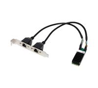 NONDK Tarjeta de Red Gigabit M.2 B+M Key I350-T2, Tarjeta Ethernet de Doble Puerto RJ45 M.2 B Key M Key, Tarjeta Controladora RJ45 de 1000 Mbps.